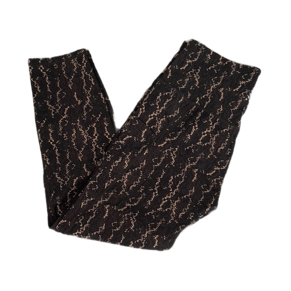 Varley High Waist Brown and Carmel Textured Leggings - Picture 12 of 14